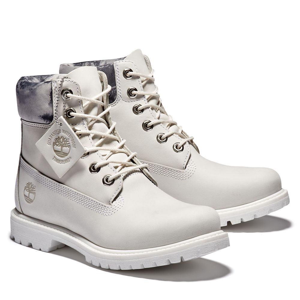 Timberland 6-Inch Μποτακια Γυναικεια Ασπρα - Premium Waterproof - Greece 7962130-TK